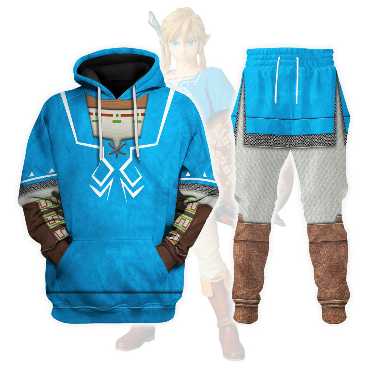 Link Attire Champion's Tunic New Unisex Hoodie Sweatshirt T-shirt Sweatpants Cosplay - Stormmerch Exclusive