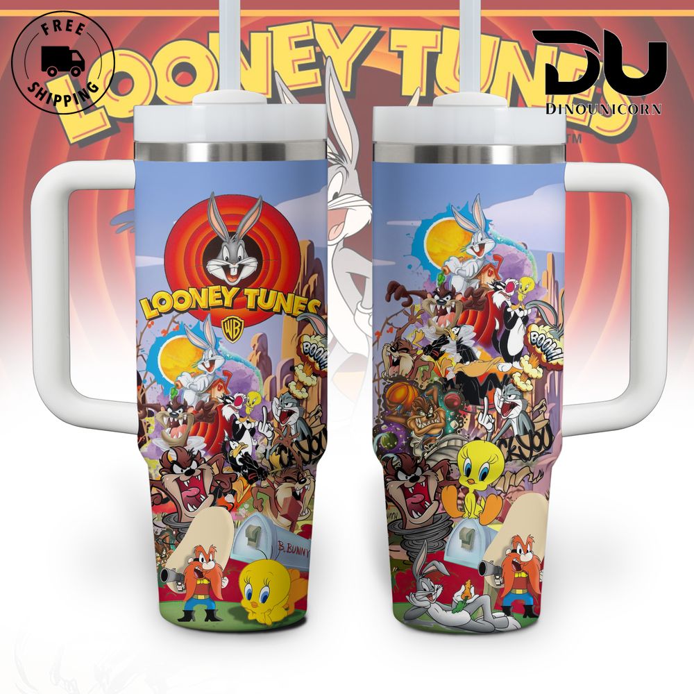 Looney Tunes Cartoon Custom Stanley Cup 40 oz 30 oz Tumbler With Handle