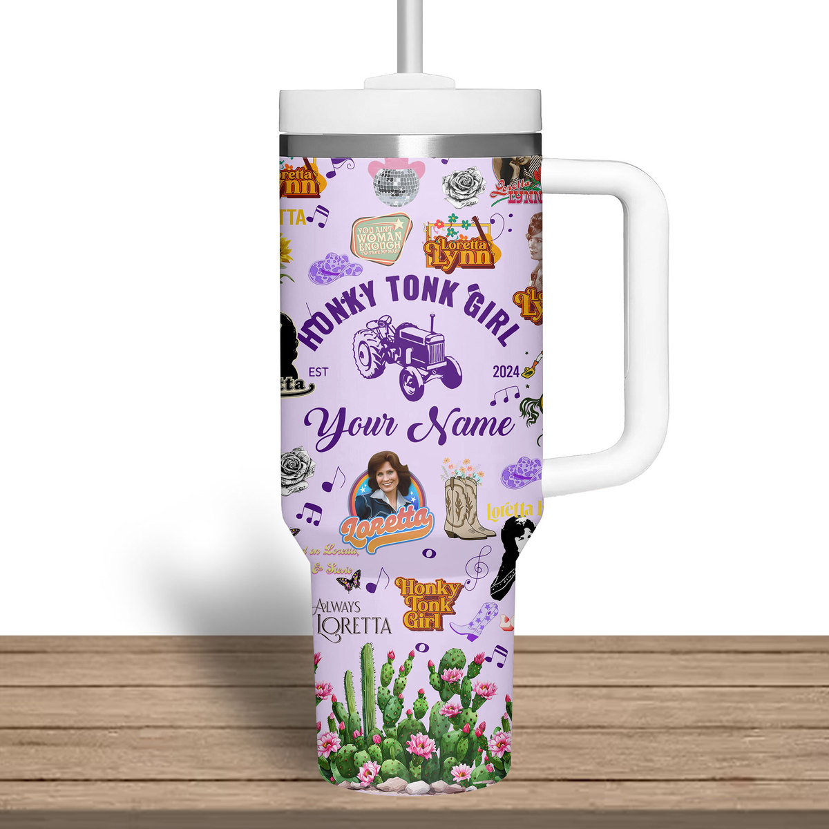 Loretta Lynn Music Custom Stanley Cup 40 oz 30 oz Tumbler With Handle