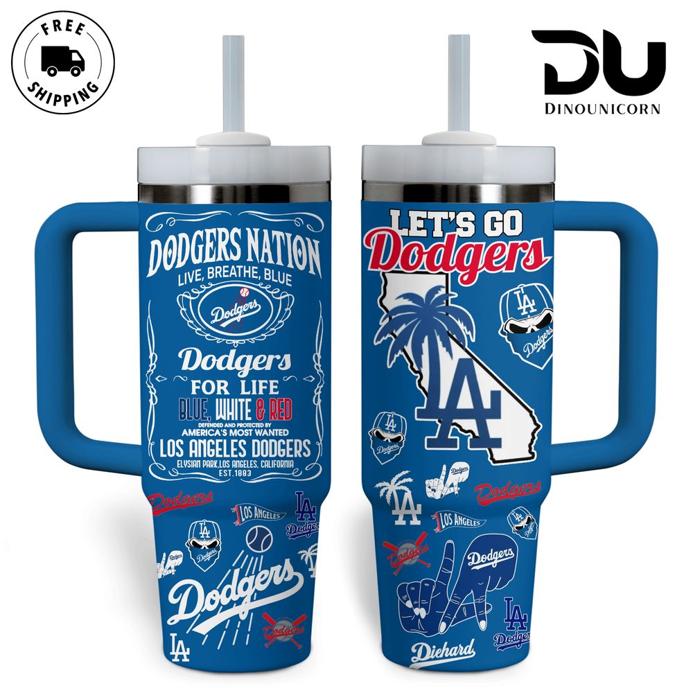 Los Angeles Dodgers MLB Custom Stanley Cup 40 oz 30 oz Tumbler With Handle