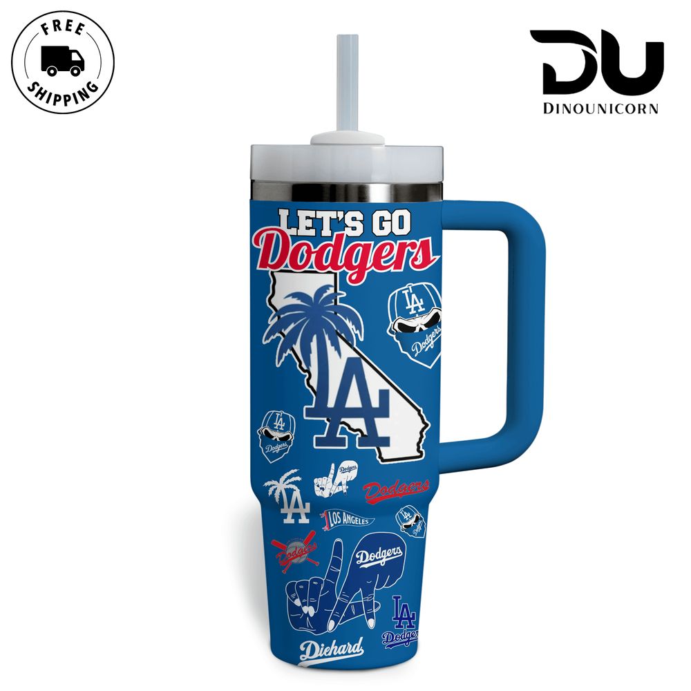 Los Angeles Dodgers MLB Custom Stanley Cup 40 oz 30 oz Tumbler With Handle