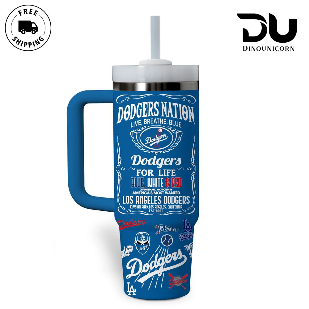 Los Angeles Dodgers MLB Custom Stanley Cup 40 oz 30 oz Tumbler With Handle
