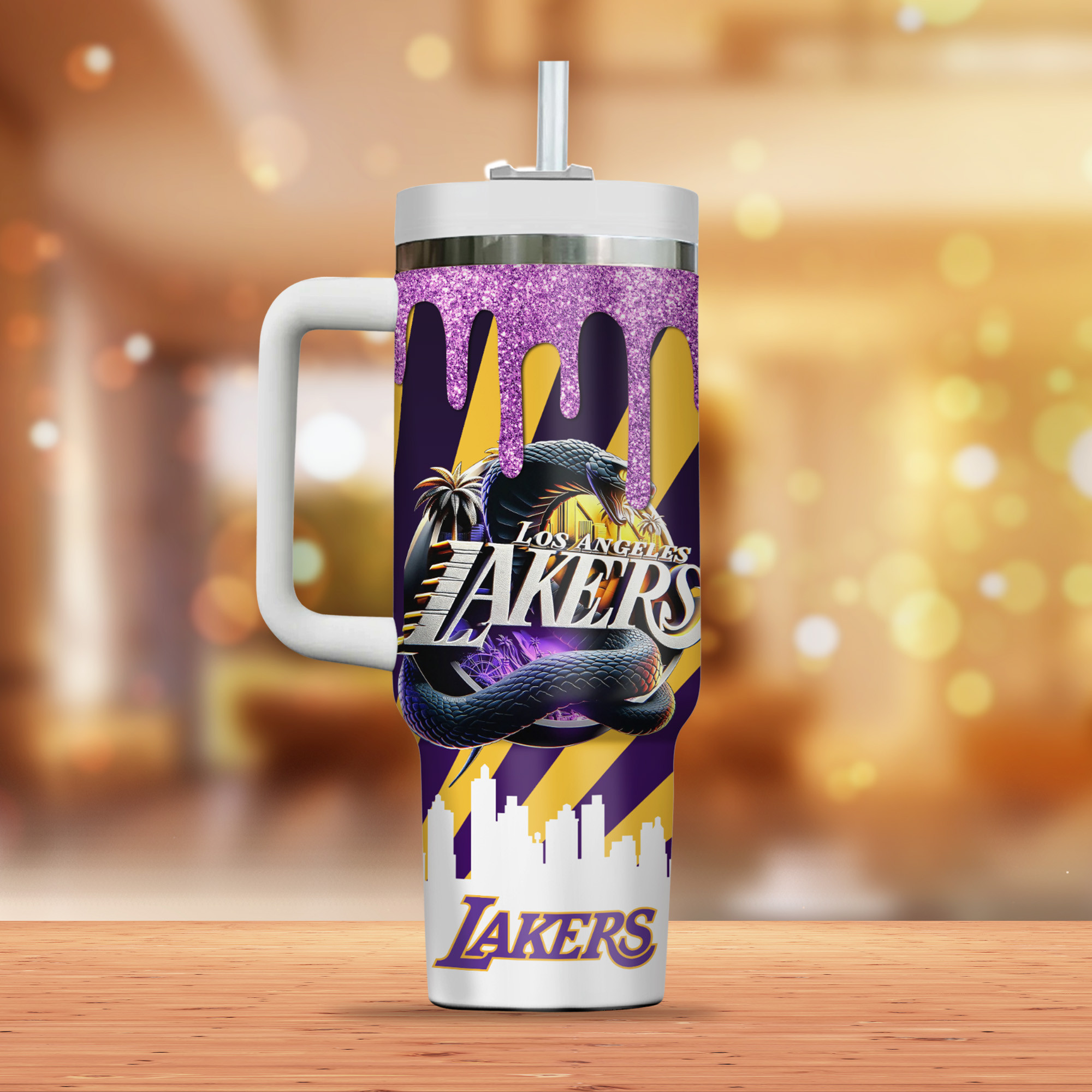Los Angeles Lakers NBA Custom Stanley Cup 40 oz 30 oz Tumbler With Handle