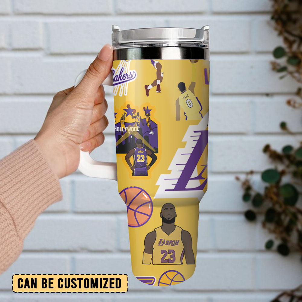 Los Angeles Lakers NBA Sport Custom Stanley Cup 40 oz 30 oz Tumbler With Handle