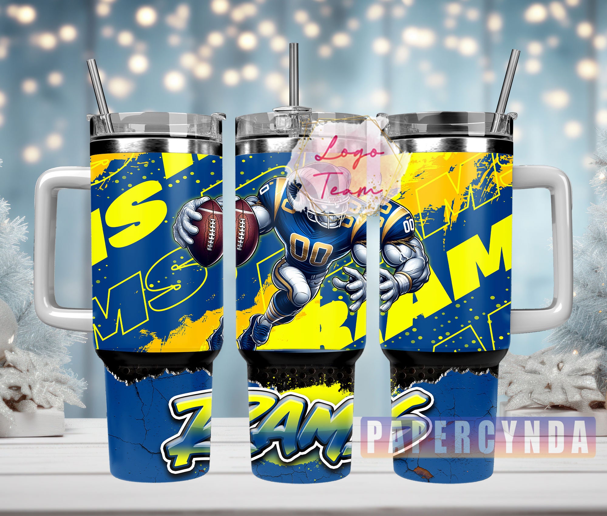 Los Angeles Rams Custom Stanley Cup 40 oz 30 oz Tumbler With Handle