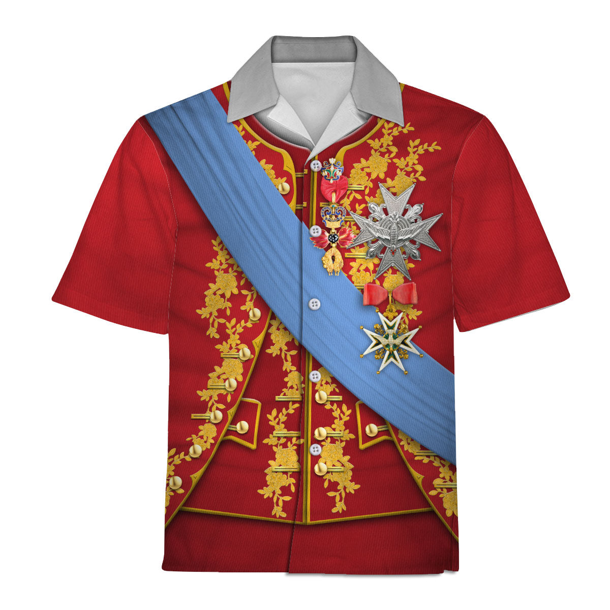 Louis XV of France Uniform All Over Print Hoodie Sweatshirt T-Shirt Tracksuit - Stormmerch Exclusive