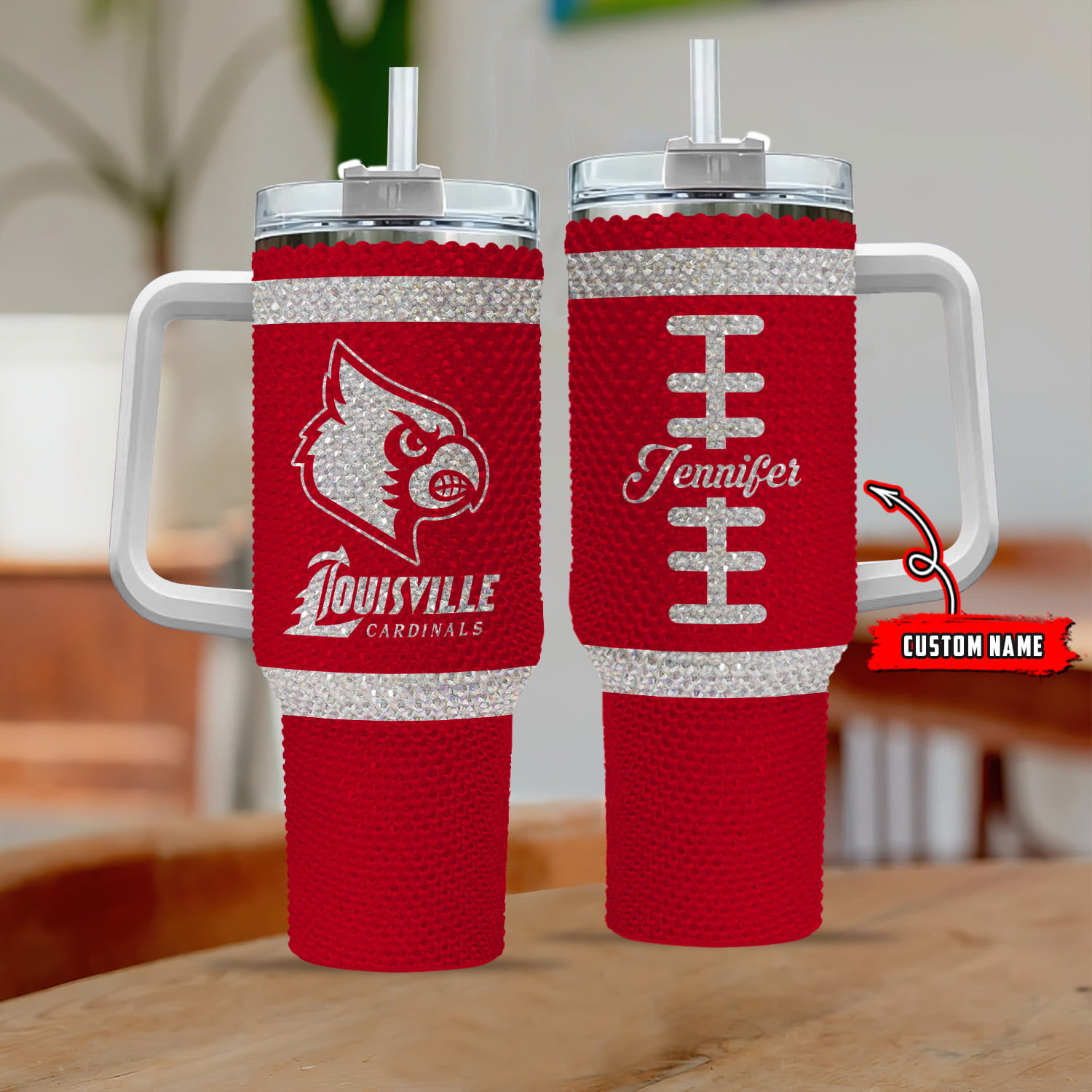 Louisville Cardinals NCAA Custom Stanley Cup 40 oz 30 oz Tumbler With Handle