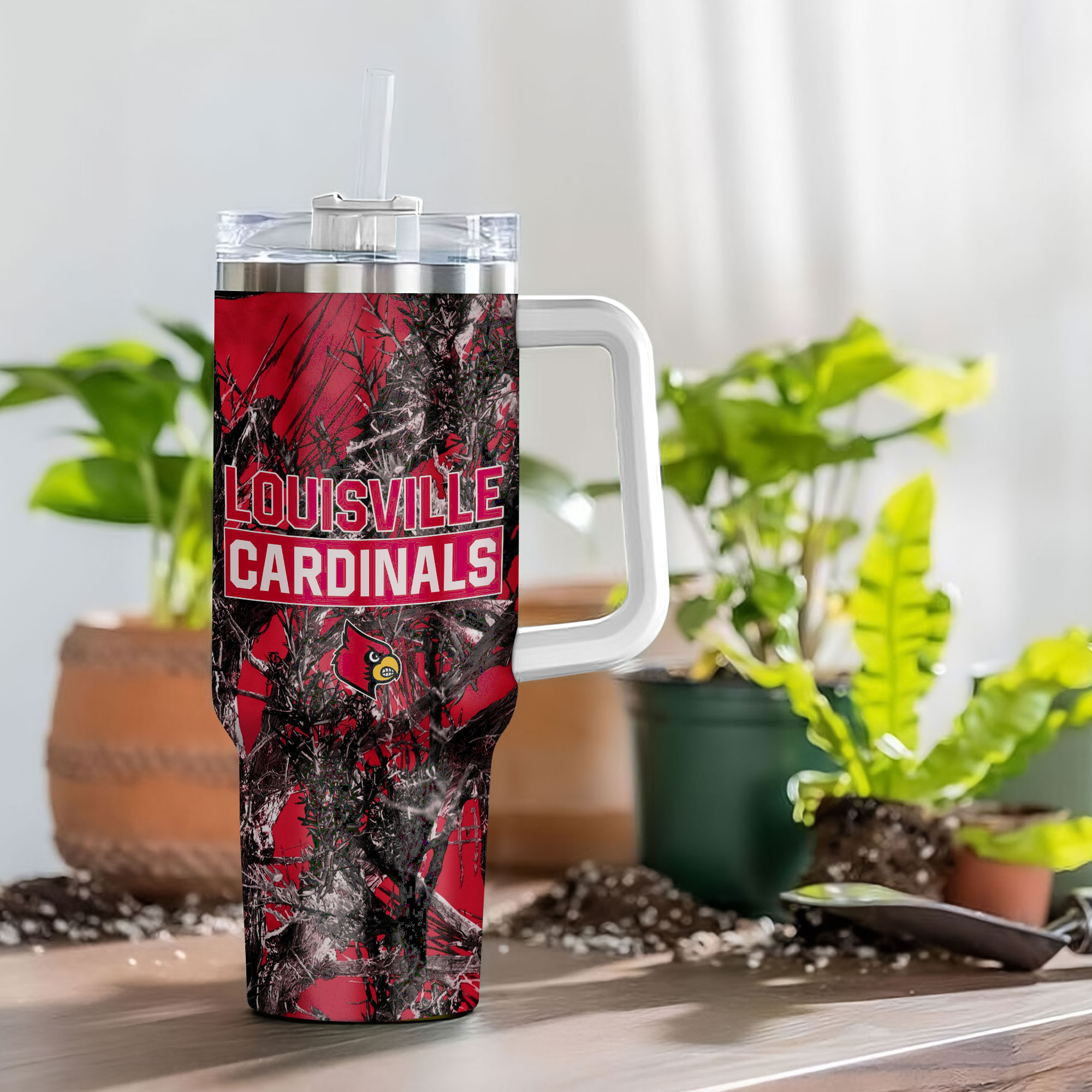 Louisville Cardinals NCAA Hunting Custom Stanley Cup 40 oz 30 oz Tumbler With Handle