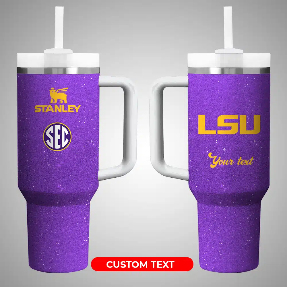 LSU Tigers NCAA Custom Stanley Cup 40 oz 30 oz Tumbler With Handle