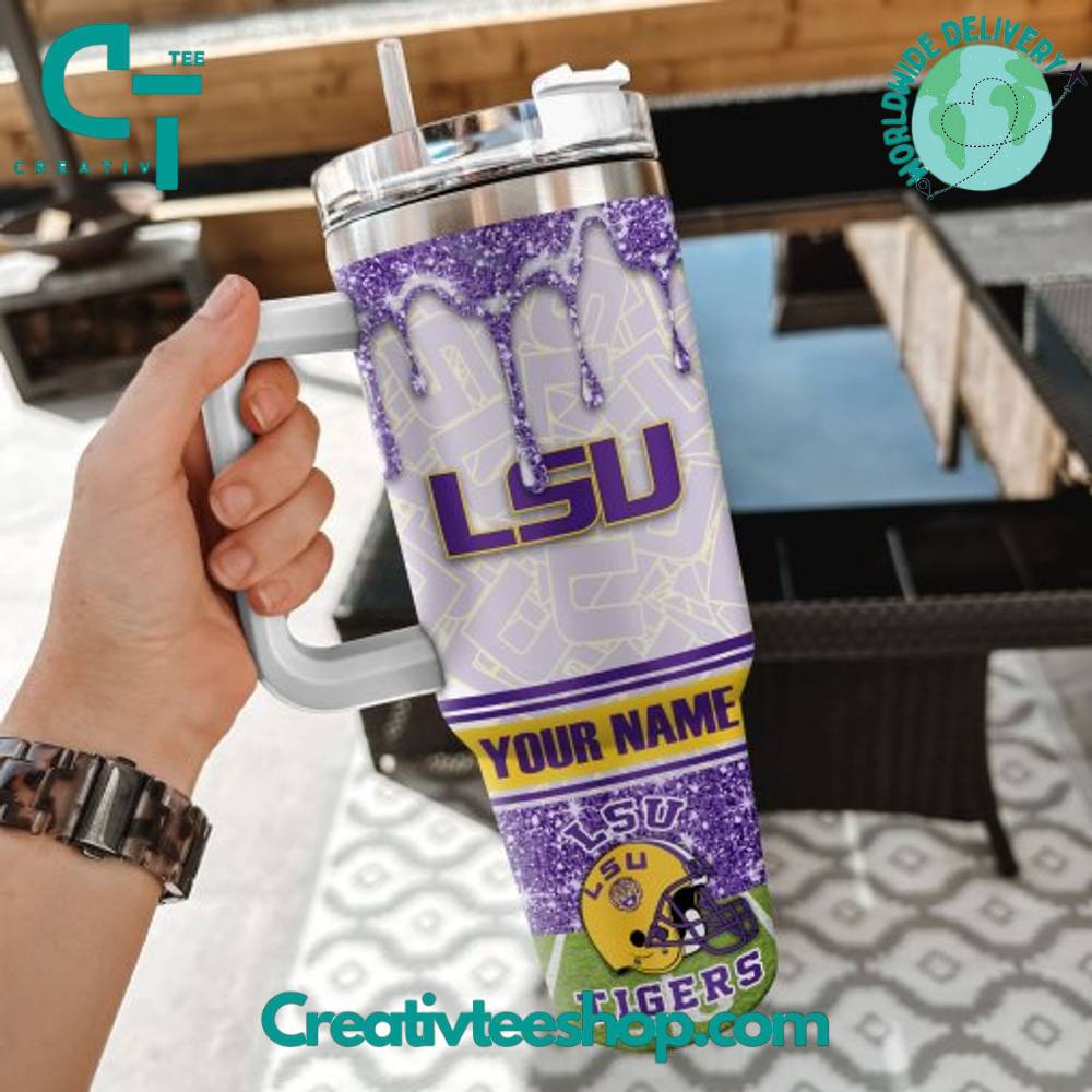 LSU Tigers NCAA Custom Stanley Cup 40 oz 30 oz Tumbler With Handle