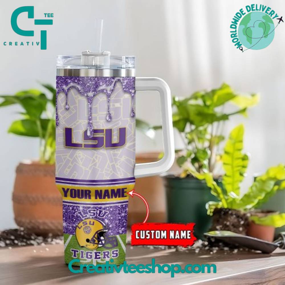 LSU Tigers NCAA Custom Stanley Cup 40 oz 30 oz Tumbler With Handle