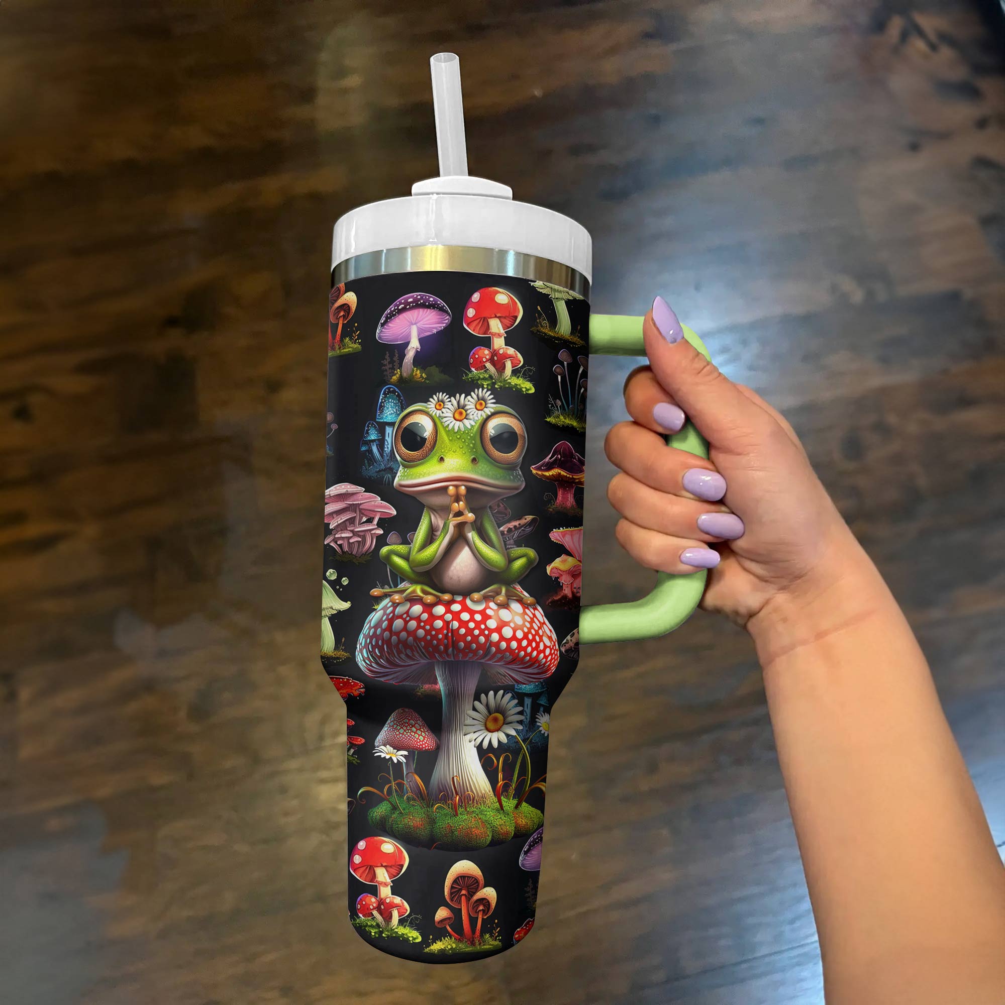 Lucky Frog Custom Stanley Cup 40 oz 30 oz Tumbler With Handle