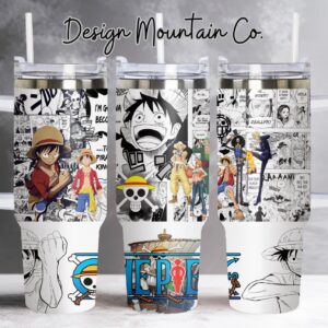 Luffy Once Piece Anime Custom Stanley Cup 40 oz 30 oz Tumbler With Handle