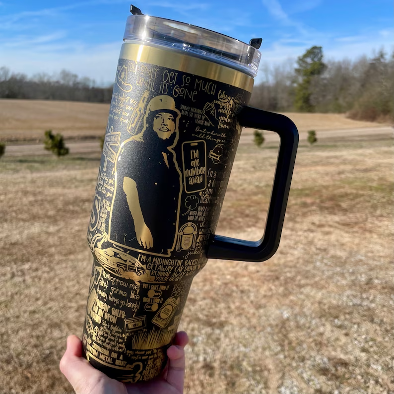 Luke Combs Music Custom Stanley Cup 40 oz 30 oz Tumbler With Handle