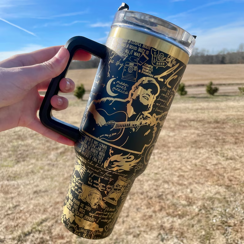 Luke Combs Music Custom Stanley Cup 40 oz 30 oz Tumbler With Handle
