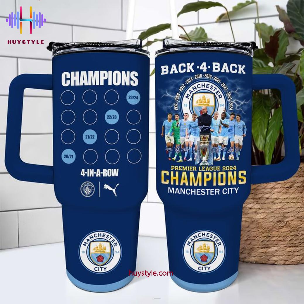 Manchester City Champions 2025Custom Stanley Cup 40 oz 30 oz Tumbler With Handle