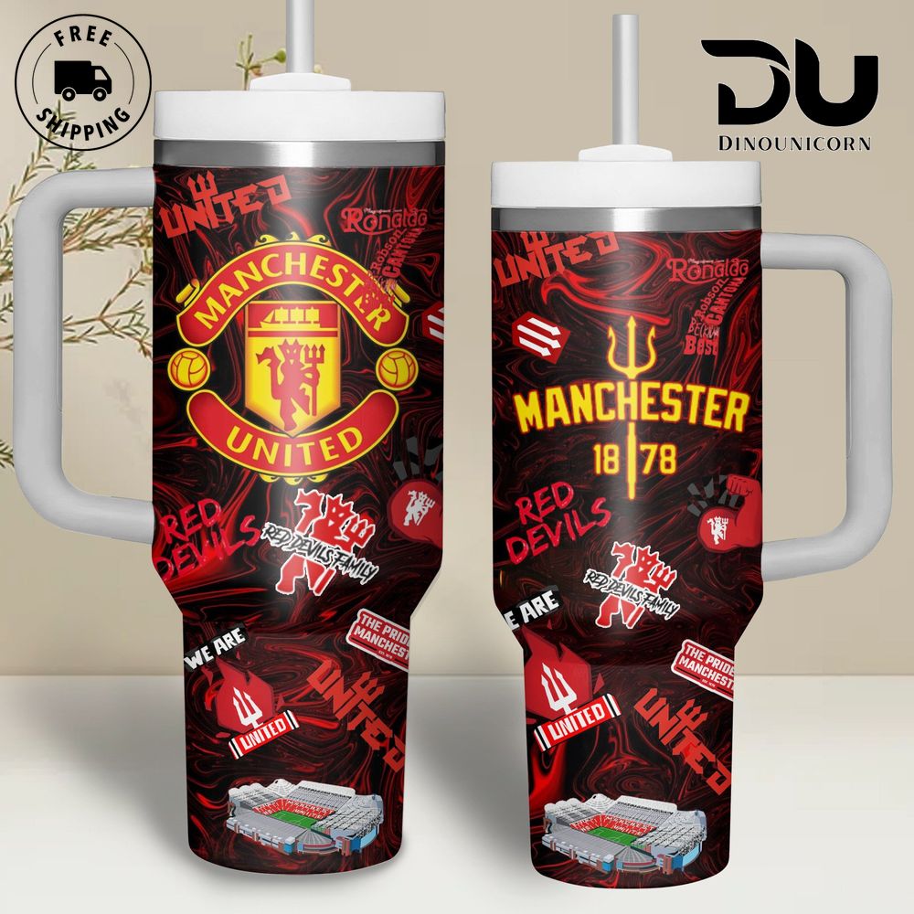Manchester United FC Custom Stanley Cup 40 oz 30 oz Tumbler With Handle