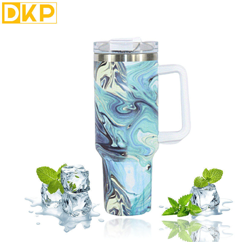 Marble Custom Stanley Cup 40 oz 30 oz Tumbler With Handle