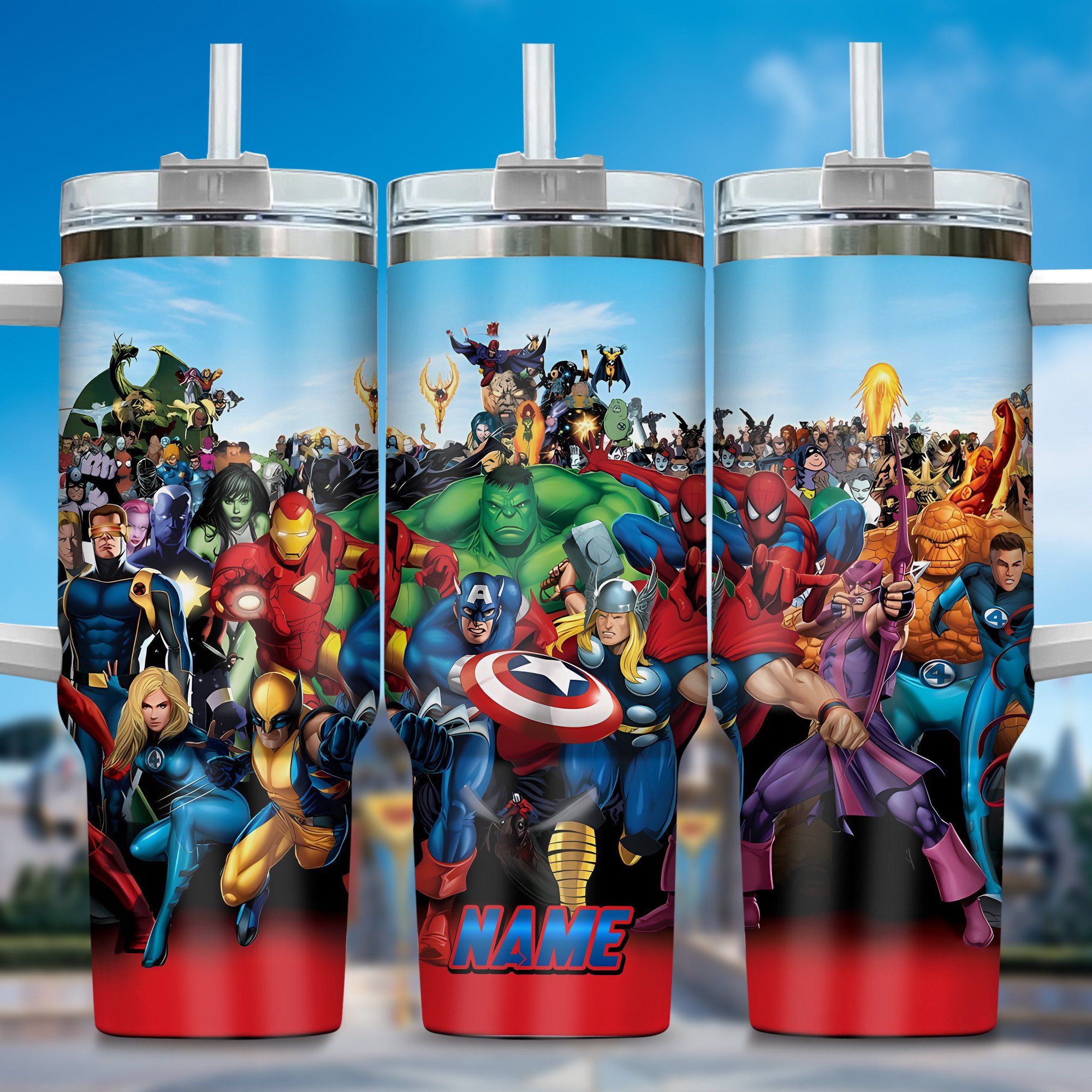 Marvel avengers Movies Custom Stanley Cup 40 oz 30 oz Tumbler With Handle
