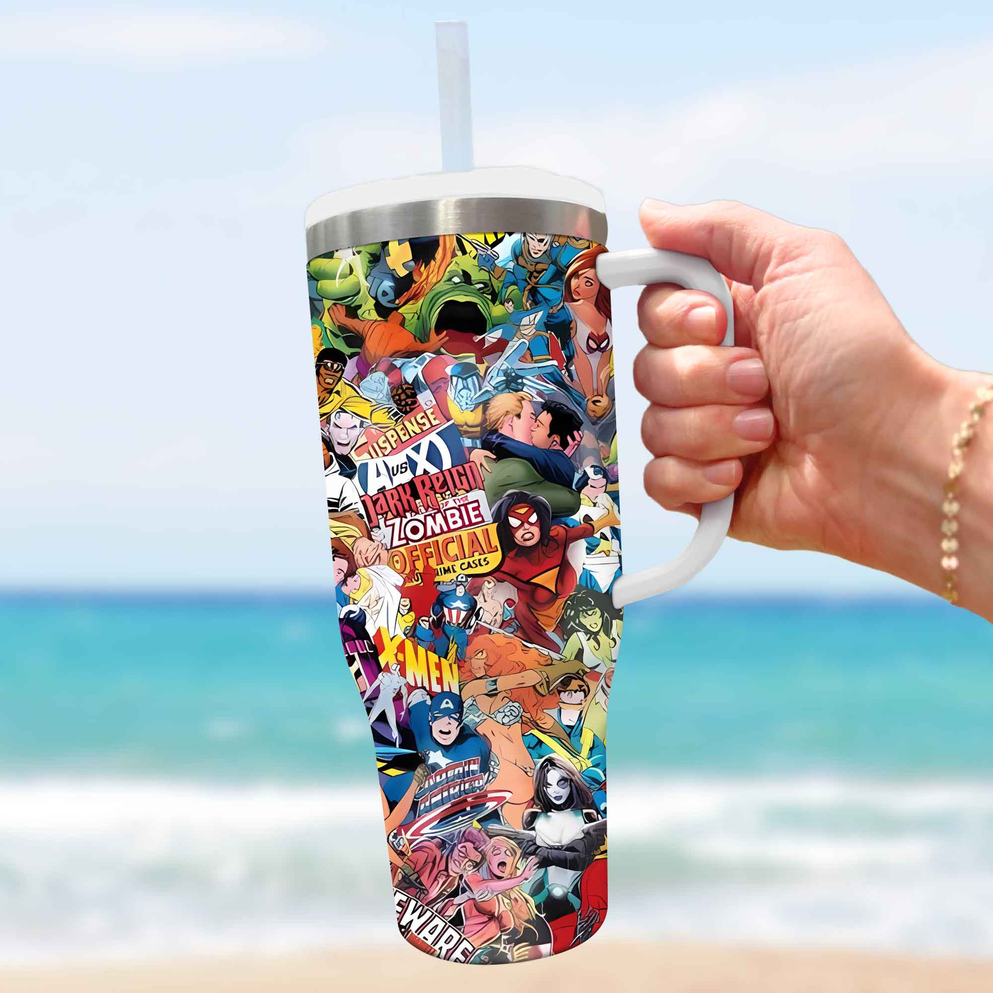 Marvel Comics Movies Custom Stanley Cup 40 oz 30 oz Tumbler With Handle