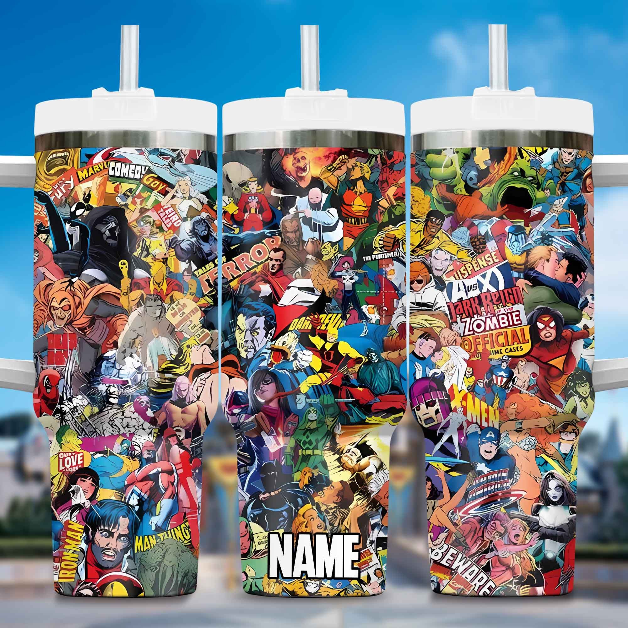 Marvel Comics Movies Custom Stanley Cup 40 oz 30 oz Tumbler With Handle