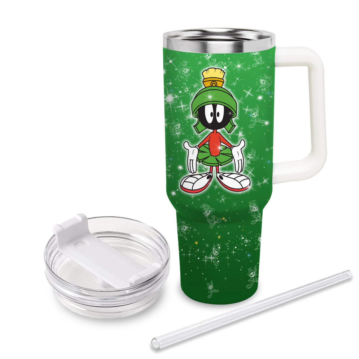 Marvin the Martian Cartoon Custom Stanley Cup 40 oz 30 oz Tumbler With Handle