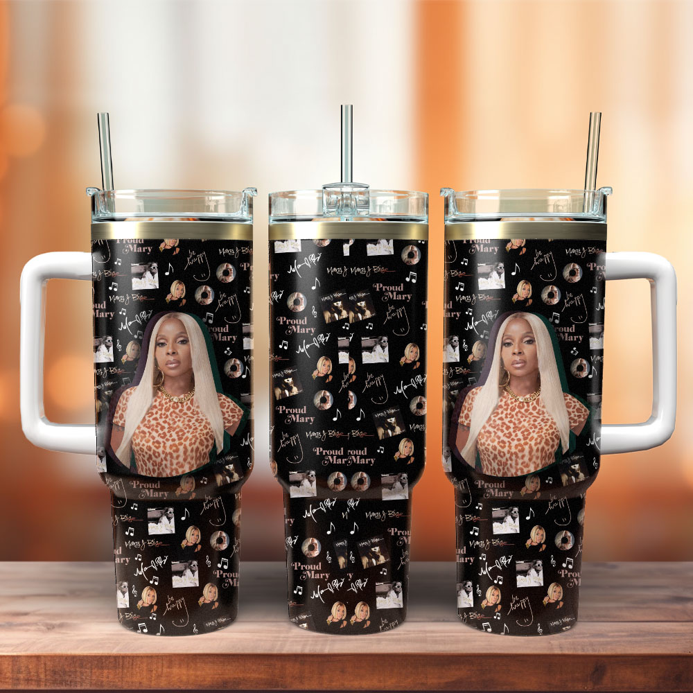 Mary J. Blige Music Custom Stanley Cup 40 oz 30 oz Tumbler With Handle