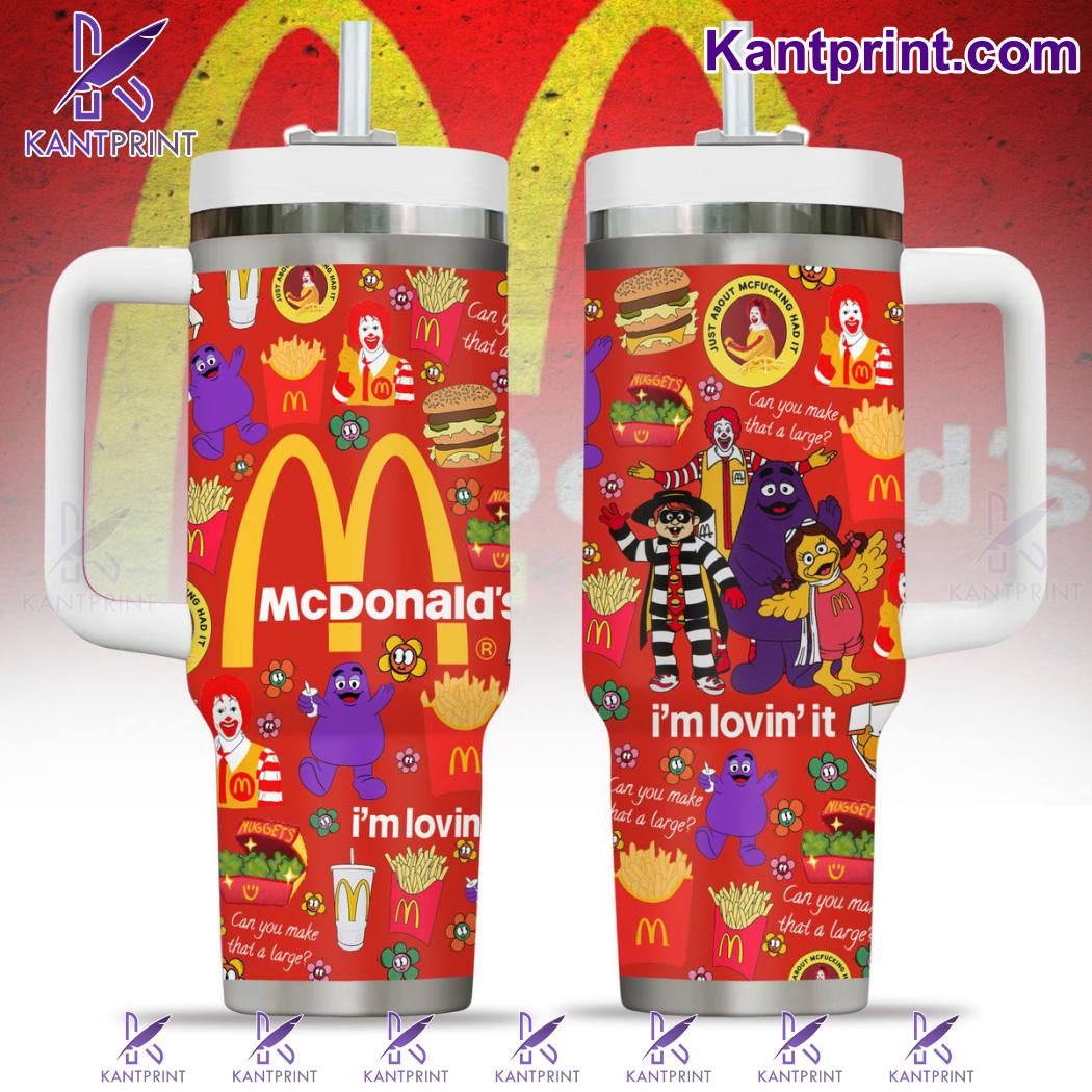 McDonald's Mascots Custom Stanley Cup 40 oz 30 oz Tumbler With Handle