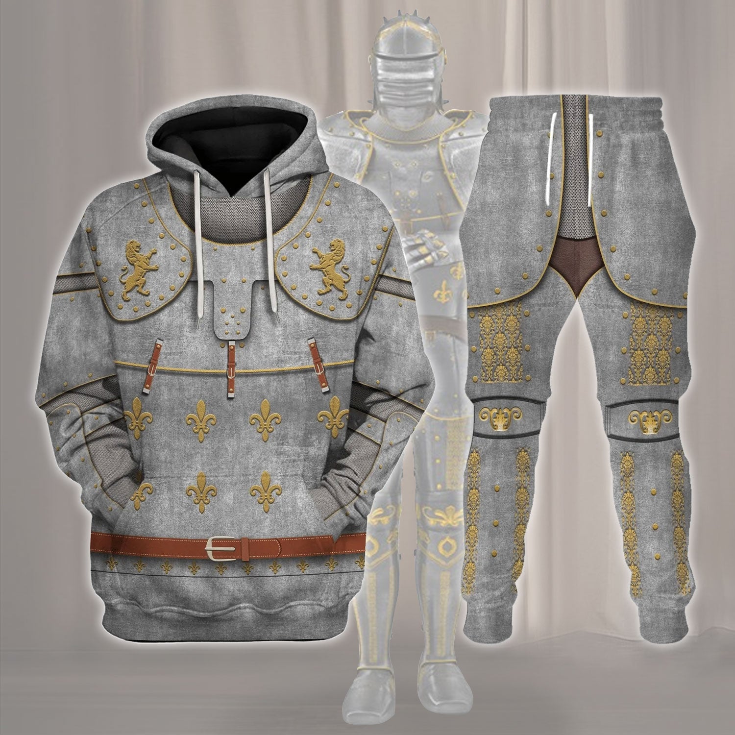 Medieval Suit of Armor Costume Hoodie Sweatshirt T-Shirt Sweatpants Tracksuit - Stormmerch Exclusive