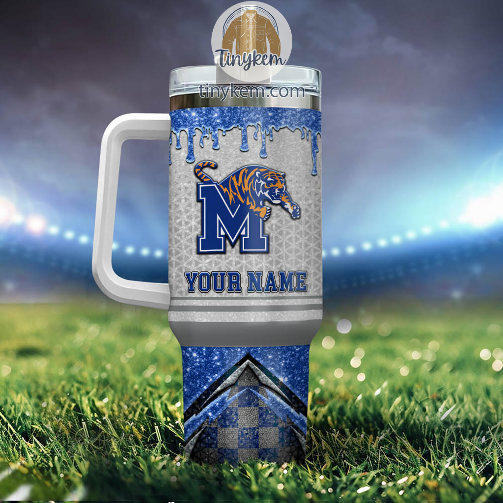 Memphis Tigers Glitter NCAA Custom Stanley Cup 40 oz 30 oz Tumbler With Handle