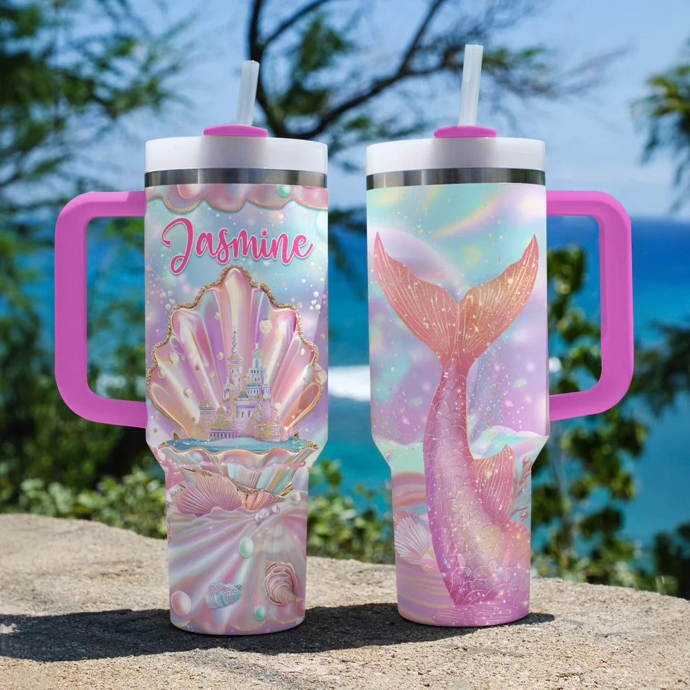 Mermaid Custom Stanley Cup 40 oz 30 oz Tumbler With Handle