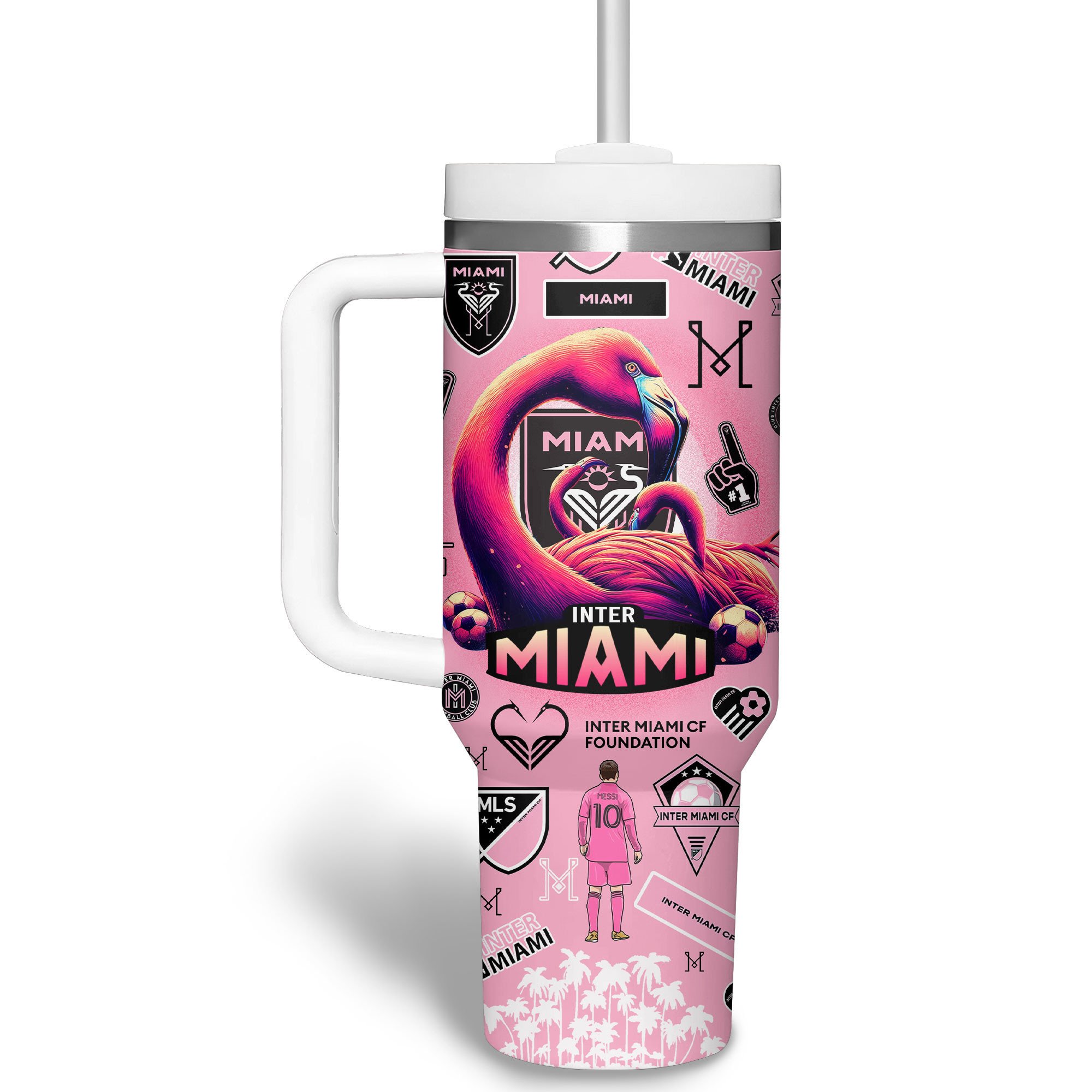 Messi Soccer Custom Stanley Cup 40 oz 30 oz Tumbler With Handle