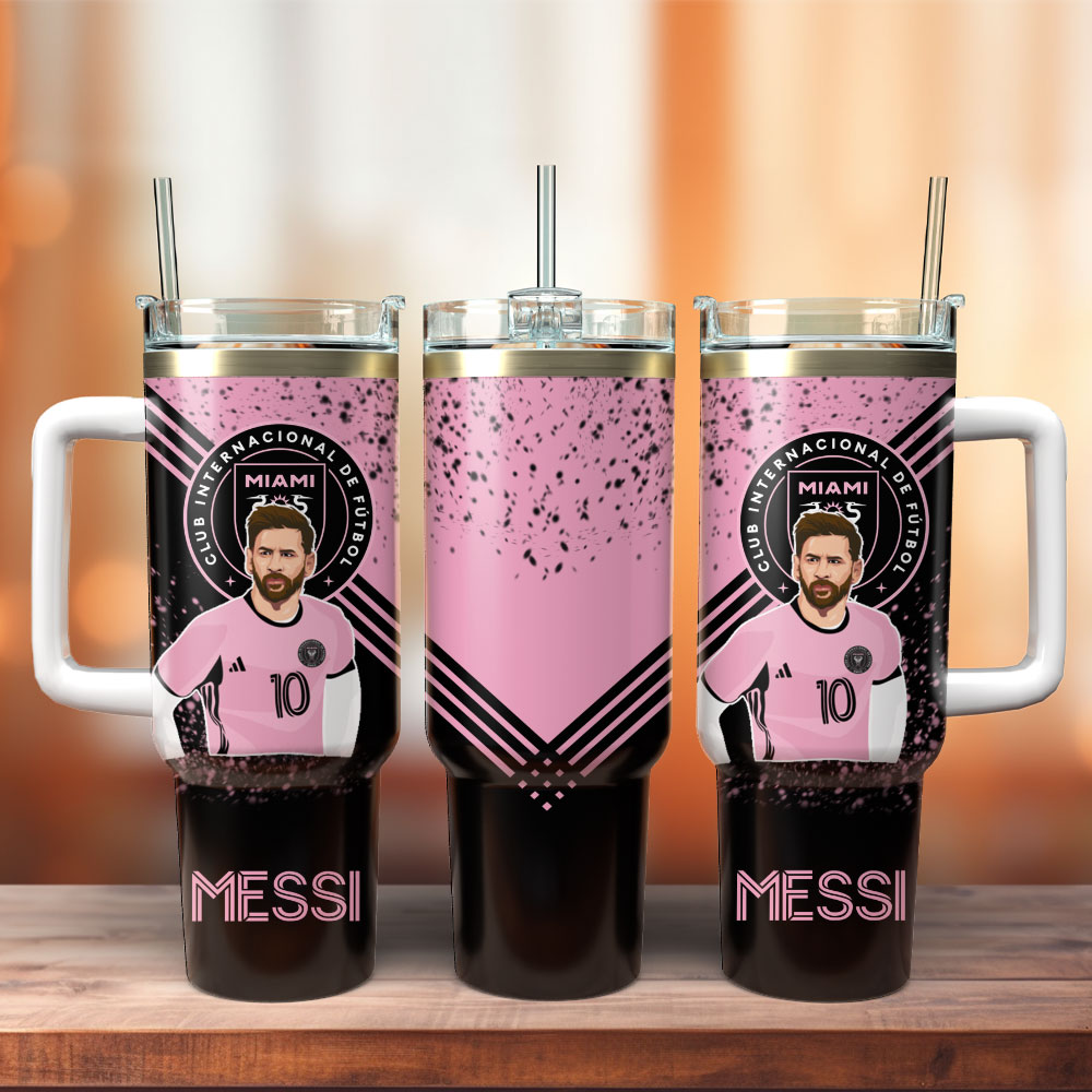 Messi Soccer Custom Stanley Cup 40 oz 30 oz Tumbler With Handle
