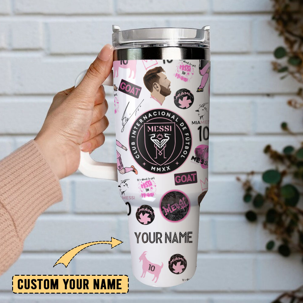 Messi Soccer Custom Stanley Cup 40 oz 30 oz Tumbler With Handle
