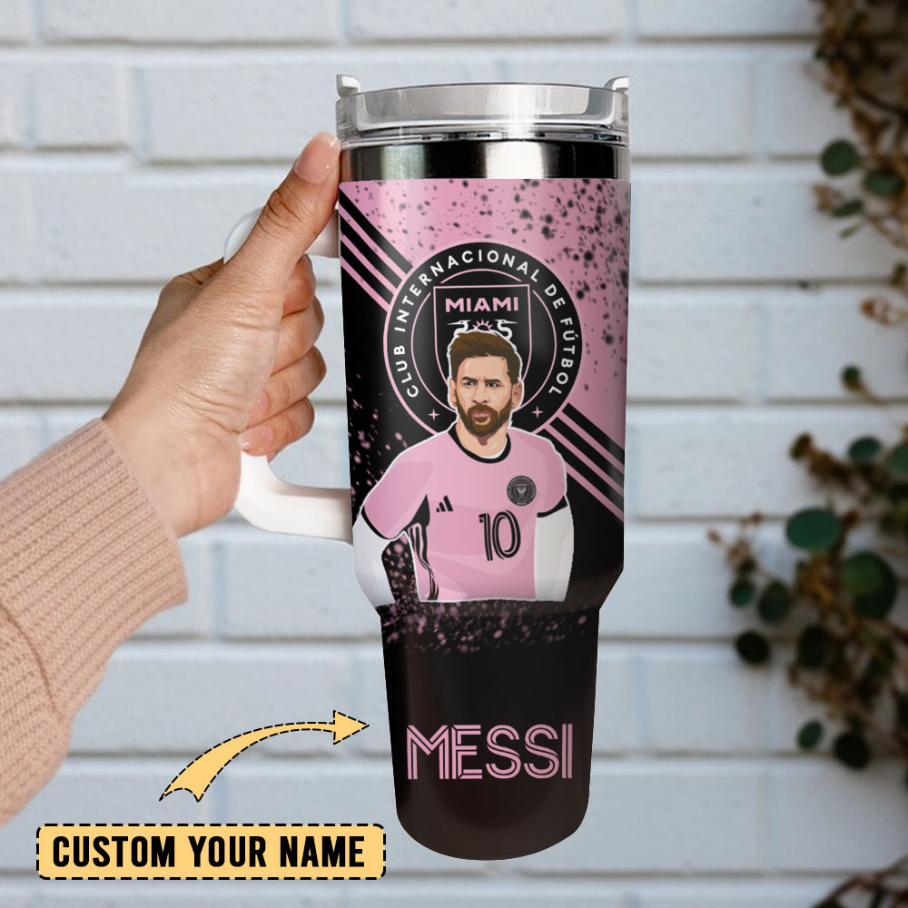 Messi Soccer Custom Stanley Cup 40 oz 30 oz Tumbler With Handle