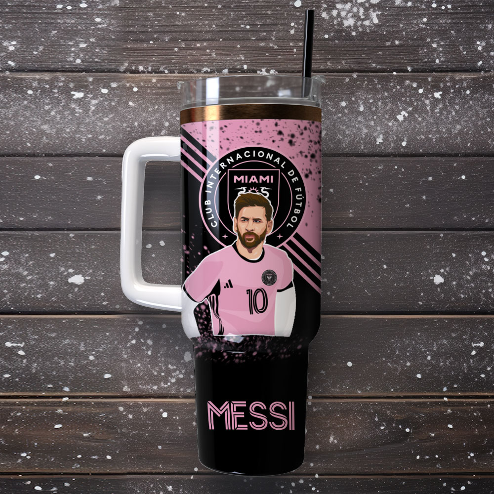 Messi Soccer Custom Stanley Cup 40 oz 30 oz Tumbler With Handle