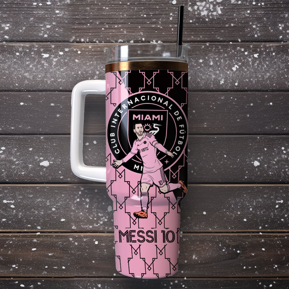 Messi Soccer Custom Stanley Cup 40 oz 30 oz Tumbler With Handle