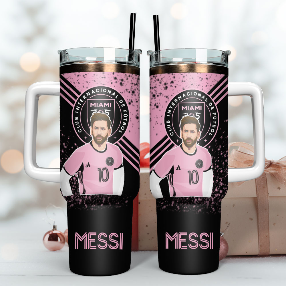 Messi Soccer Custom Stanley Cup 40 oz 30 oz Tumbler With Handle