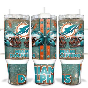 Miami Dolphins NFL Custom Stanley Cup 40 oz 30 oz Tumbler With Handle