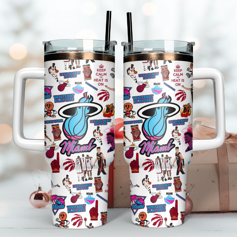 Miami Heat Basketball NBA Sport Custom Stanley Cup 40 oz 30 oz Tumbler With Handle