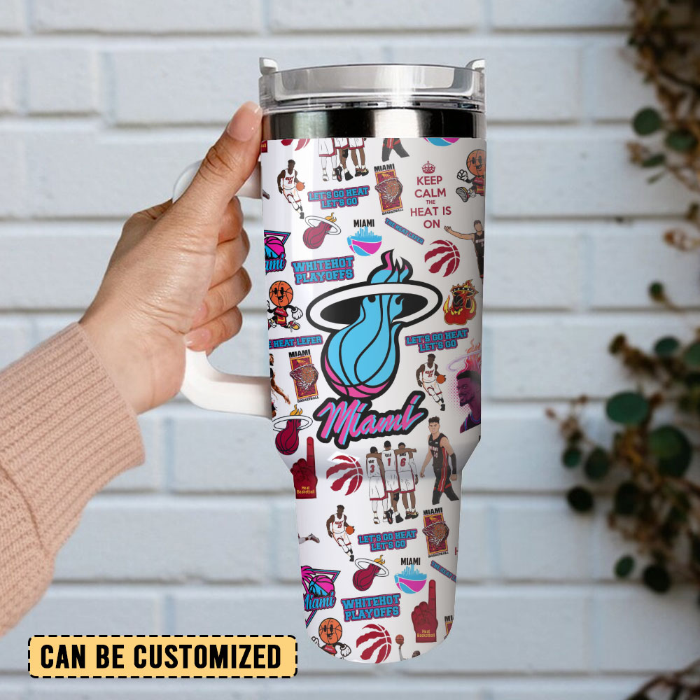 Miami Heat Basketball NBA Sport Custom Stanley Cup 40 oz 30 oz Tumbler With Handle