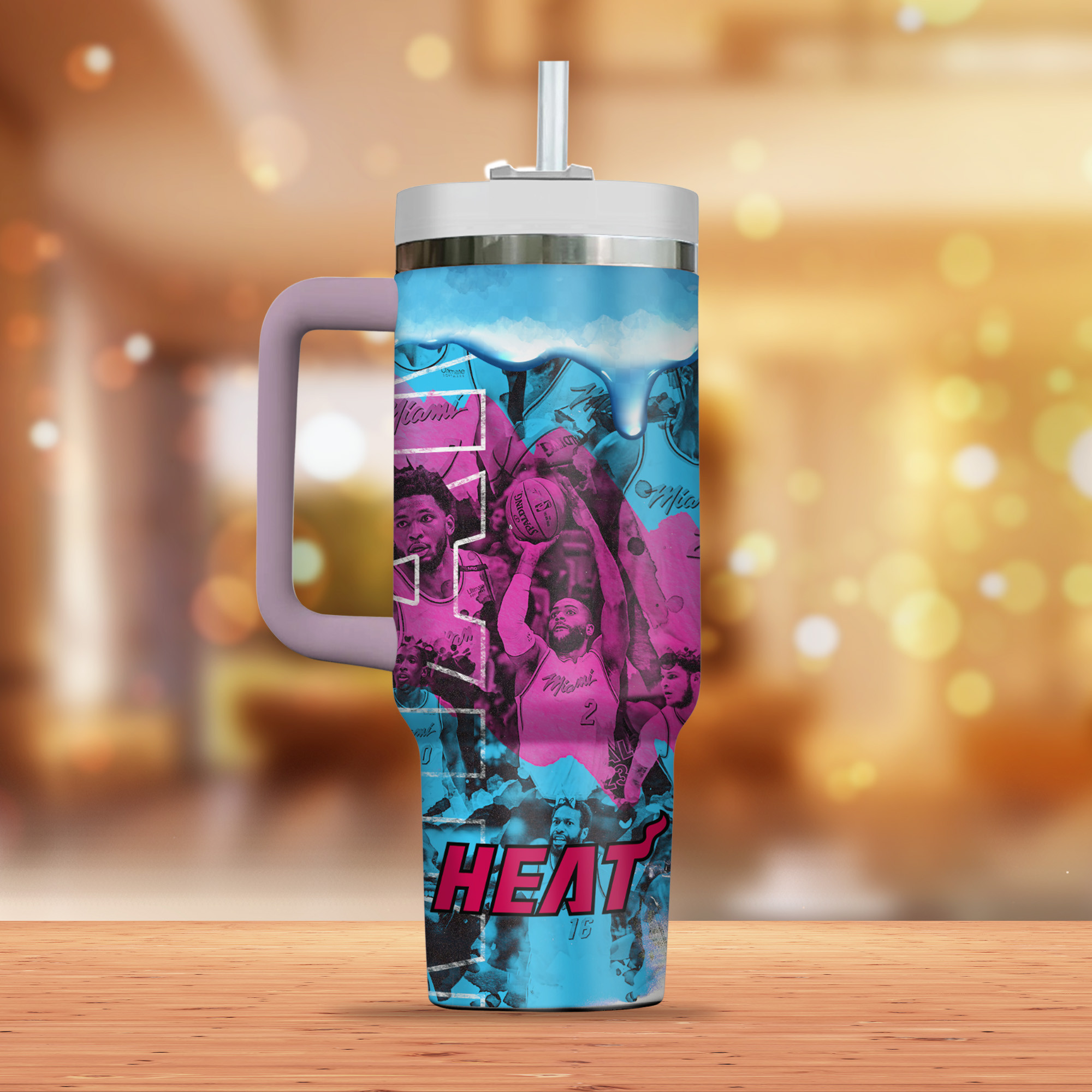 Miami Heat NBA Custom Stanley Cup 40 oz 30 oz Tumbler With Handle