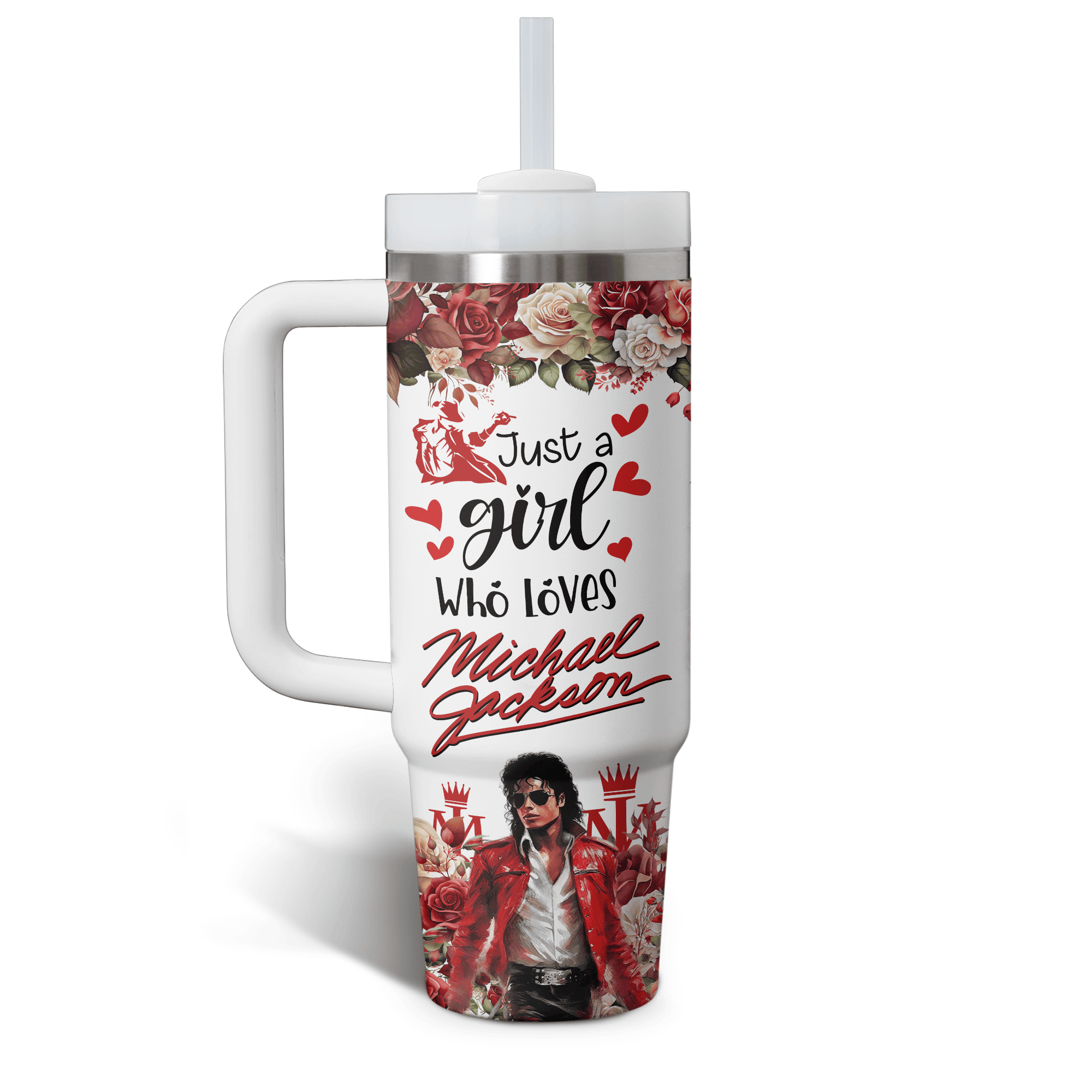 Michael Jackson Music Custom Stanley Cup 40 oz 30 oz Tumbler With Handle
