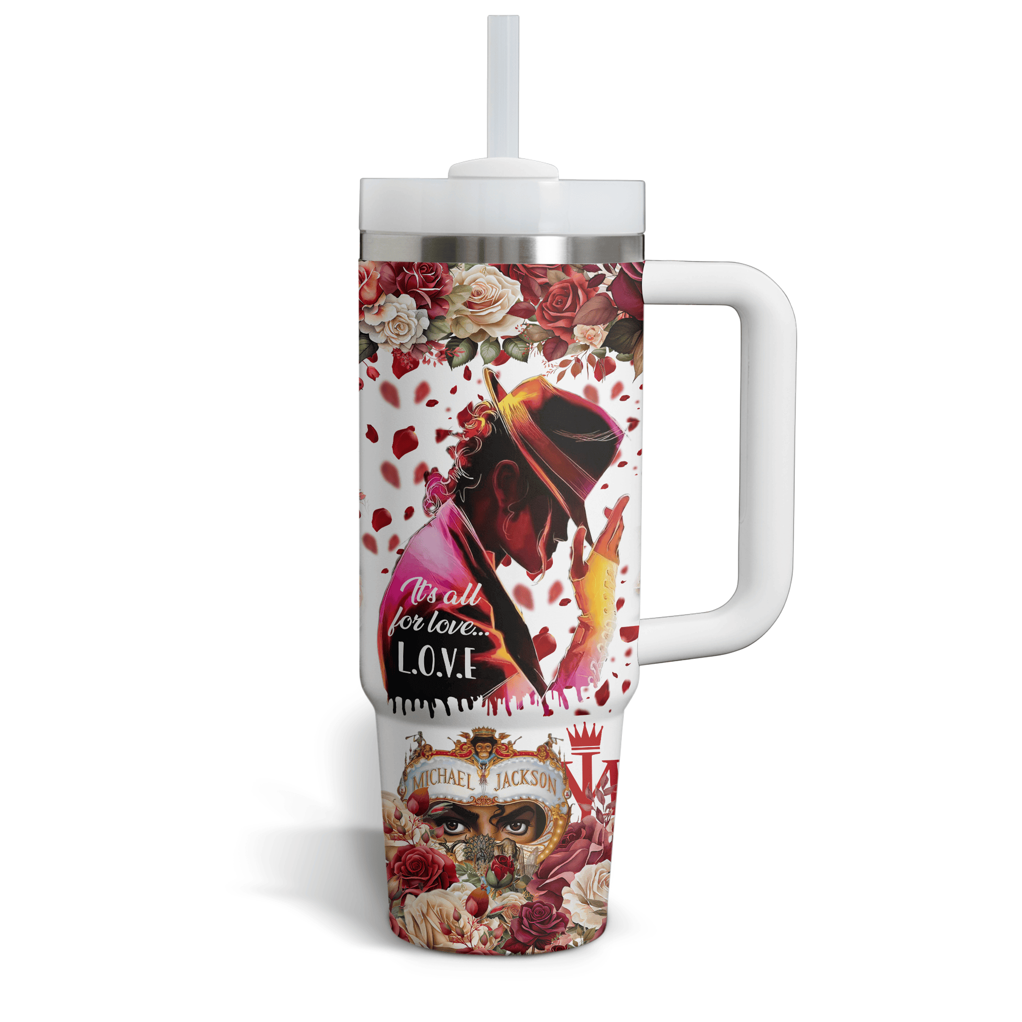 Michael Jackson Music Custom Stanley Cup 40 oz 30 oz Tumbler With Handle