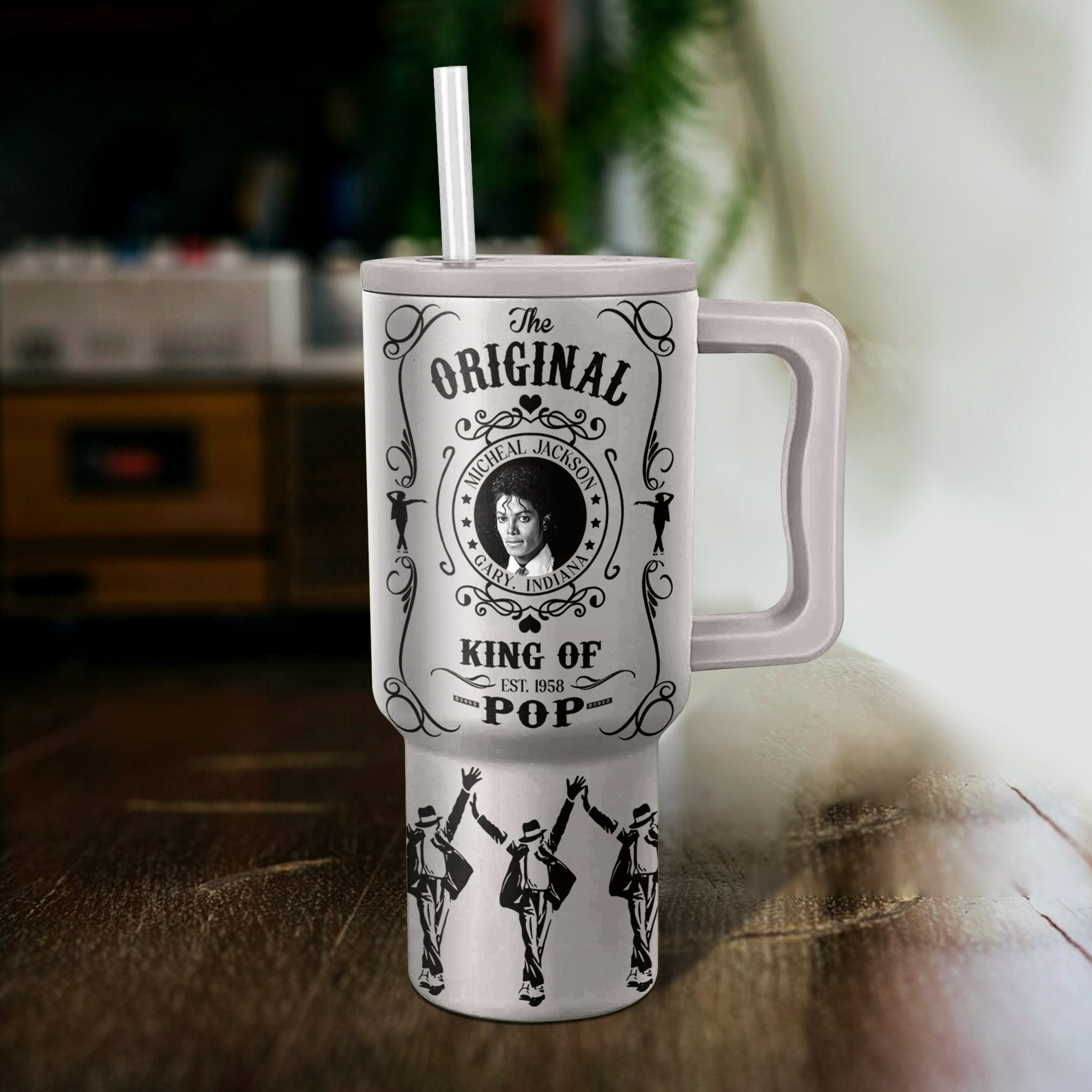 Michael Jackson Music Custom Stanley Cup 40 oz 30 oz Tumbler With Handle