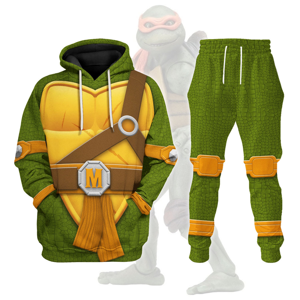 Michelangelo TMNT Costume Hoodie Sweatshirt T-Shirt Sweatpants - Stormmerch Exclusive