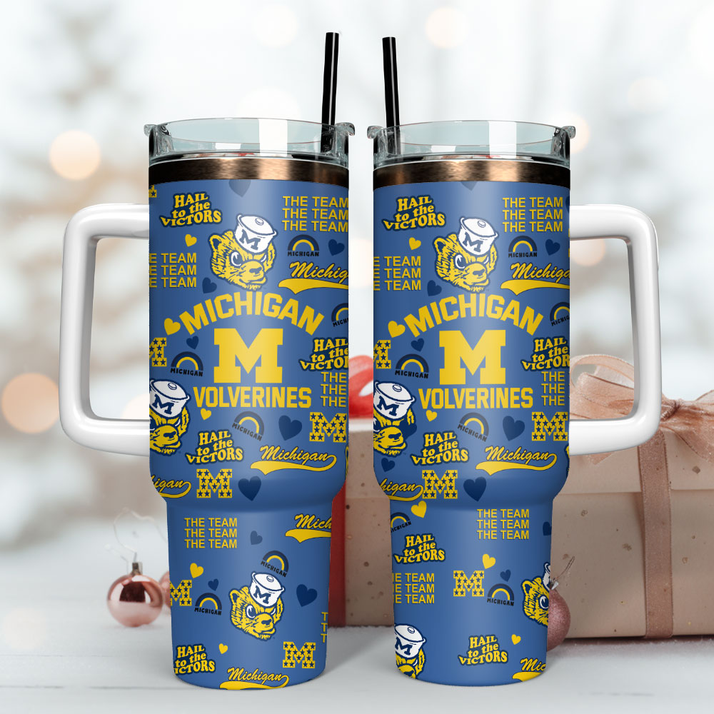 Michigan Wolverines Football NCAA Sport Custom Stanley Cup 40 oz 30 oz Tumbler With Handle