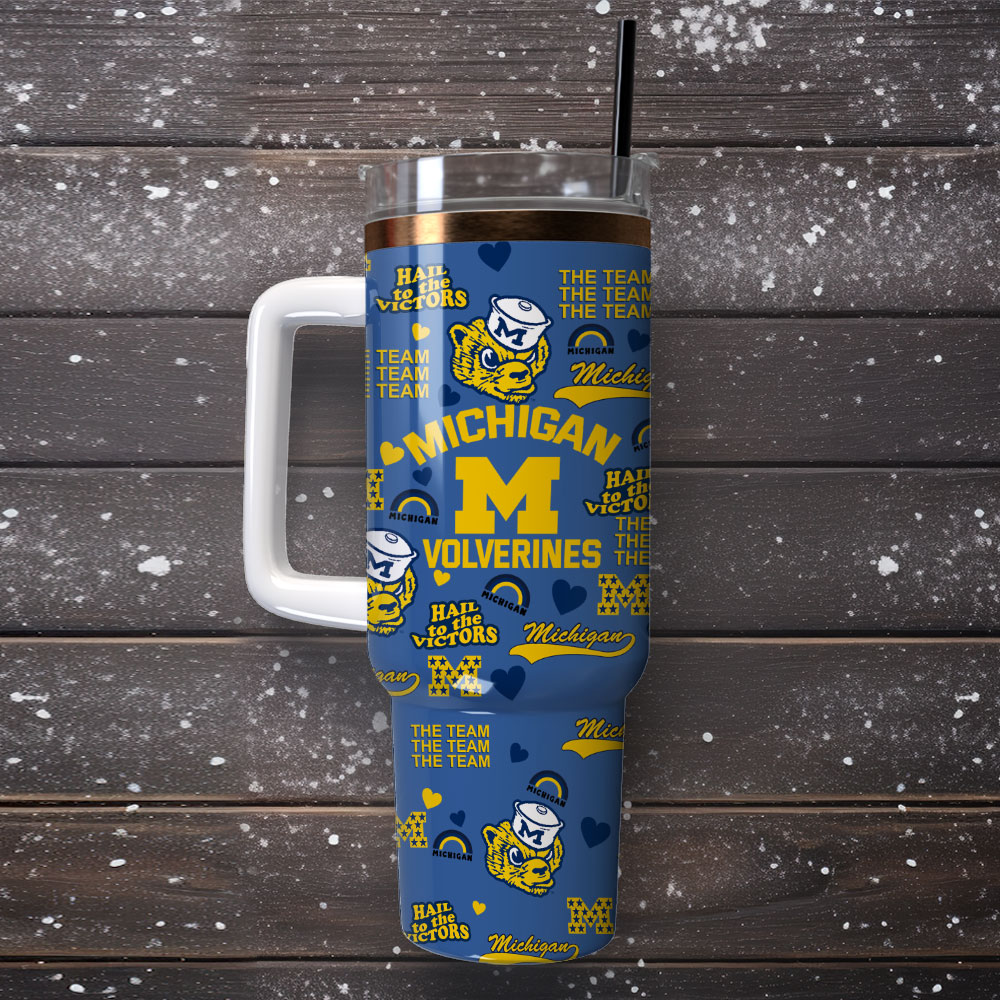 Michigan Wolverines Football NCAA Sport Custom Stanley Cup 40 oz 30 oz Tumbler With Handle