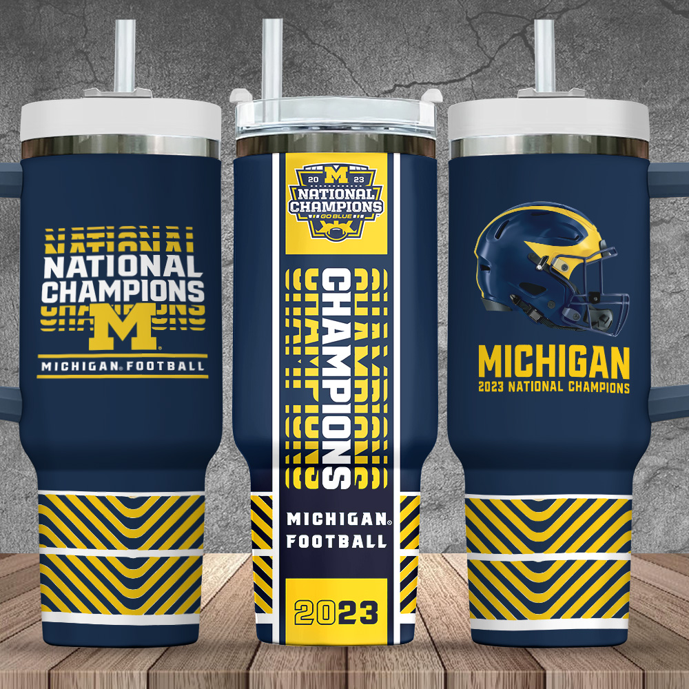 Michigan Wolverines NCAA Custom Stanley Cup 40 oz 30 oz Tumbler With Handle