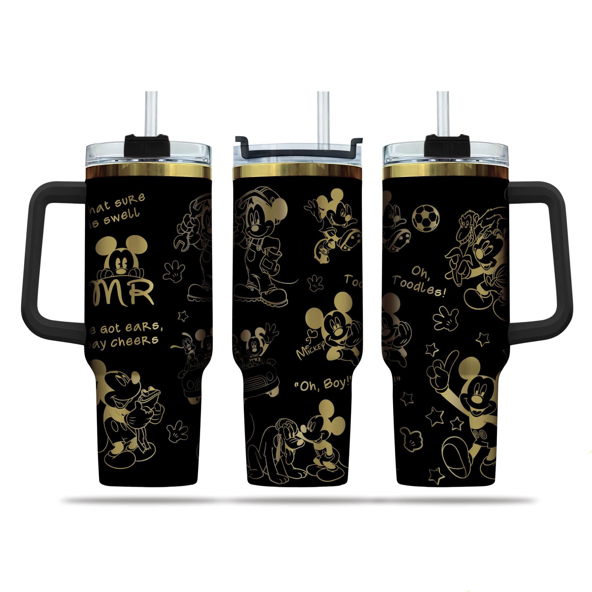 Mickey Cartoon Custom Stanley Cup 40 oz 30 oz Tumbler With Handle